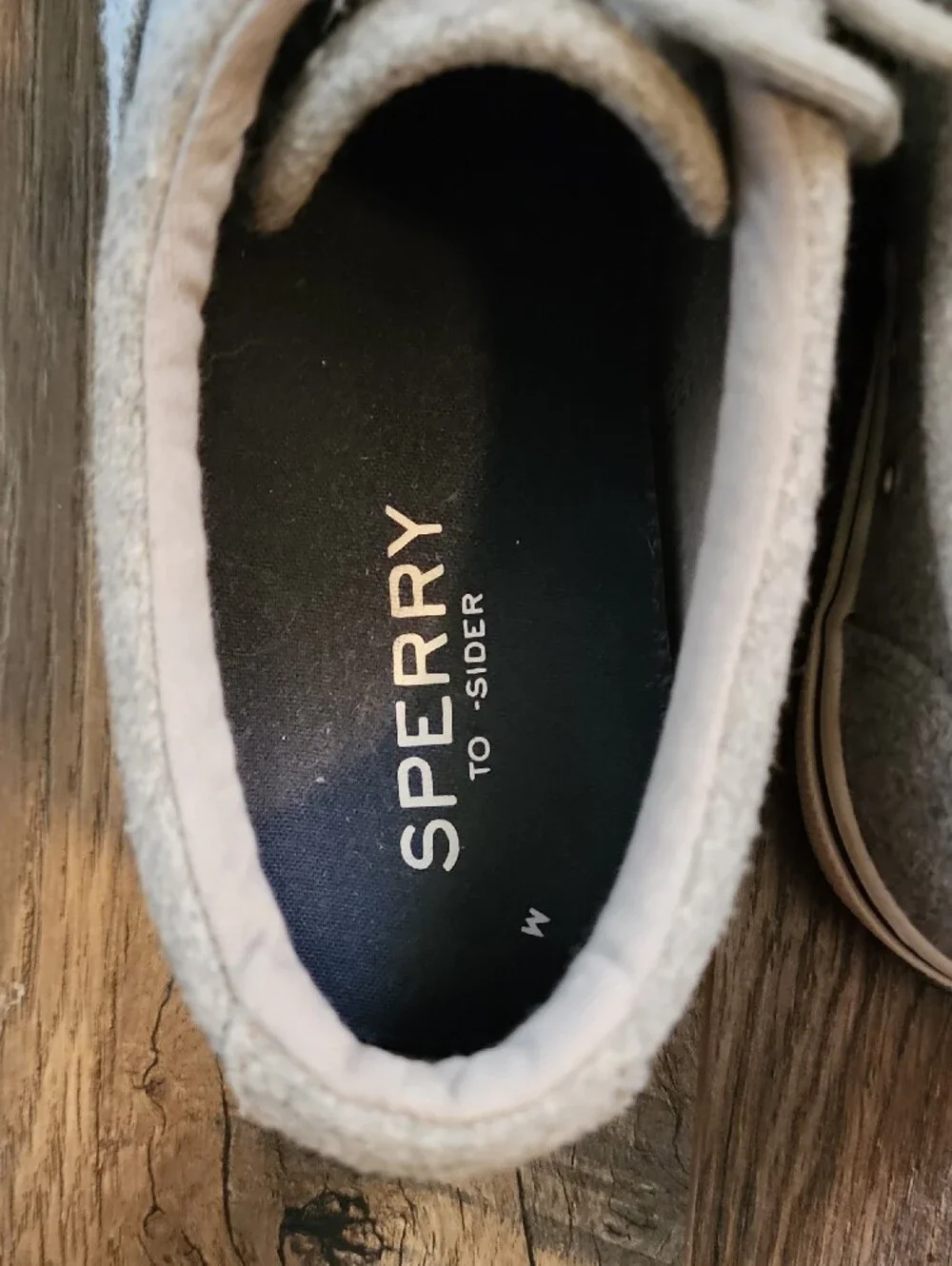 Sperry Light Gray Men's Canvas Boat Shoes